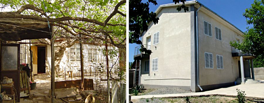 破损的王国聚会所和整修后的王国聚会所