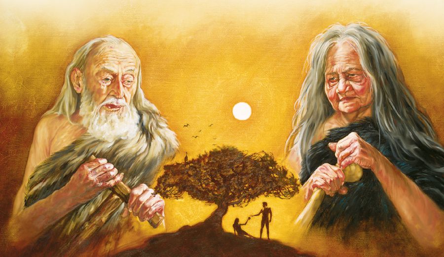 Adán y Eva de mayores
