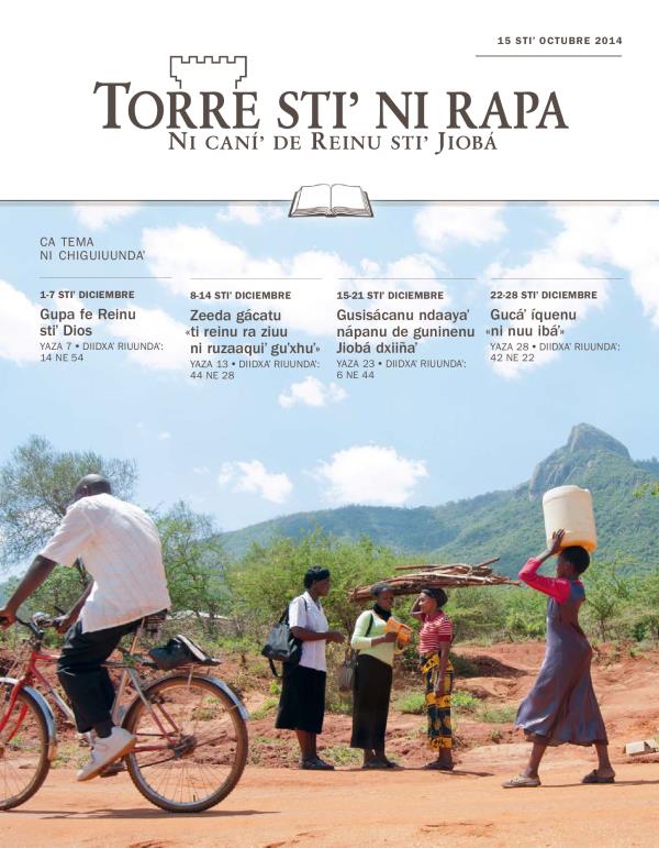 Primé yaza stiʼ Torre stiʼ ni rapa (revista ni riuundaʼ), 15 stiʼ octubre 2014