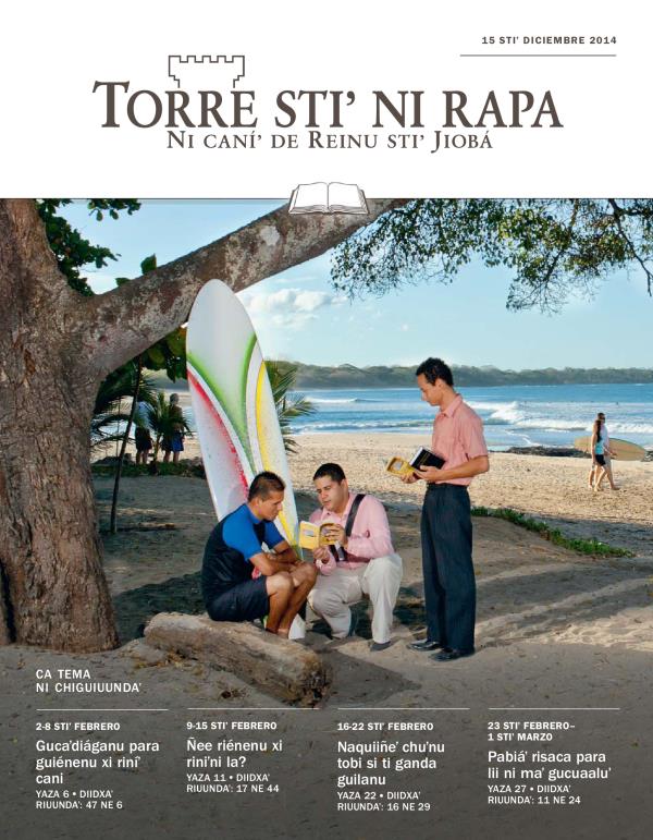 Primé yaza stiʼ Torre stiʼ ni rapa (revista ni riuundaʼ), 15 stiʼ diciembre 2014