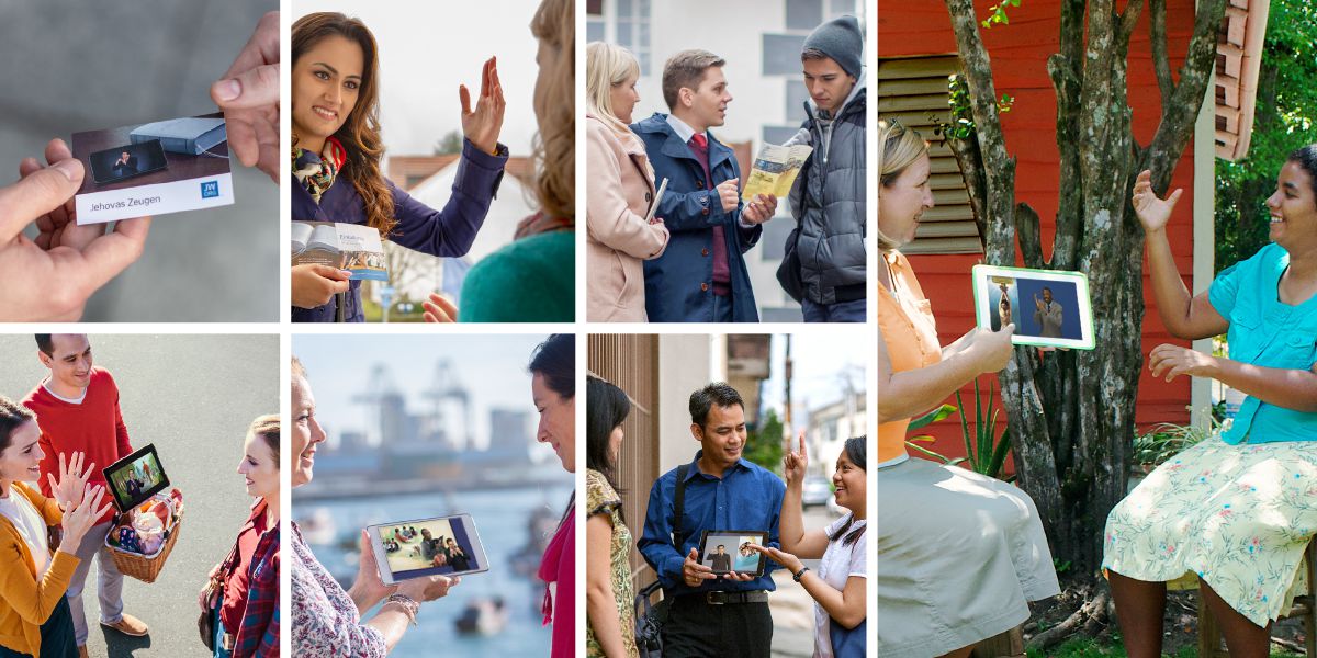 Jehovah’s Witnesses use publications in the Teaching Toolbox in the ministry