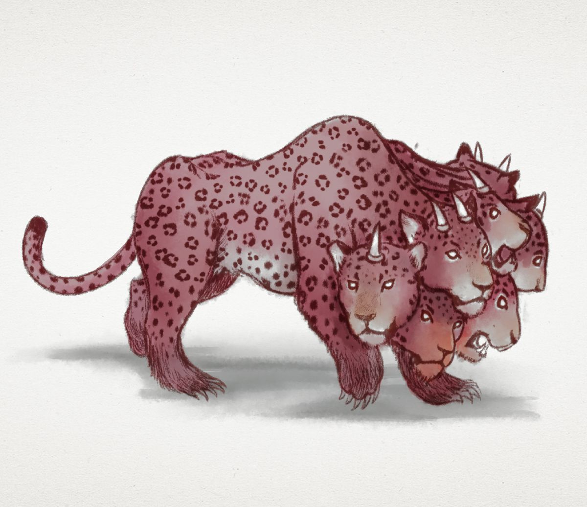 The image of the wild beast